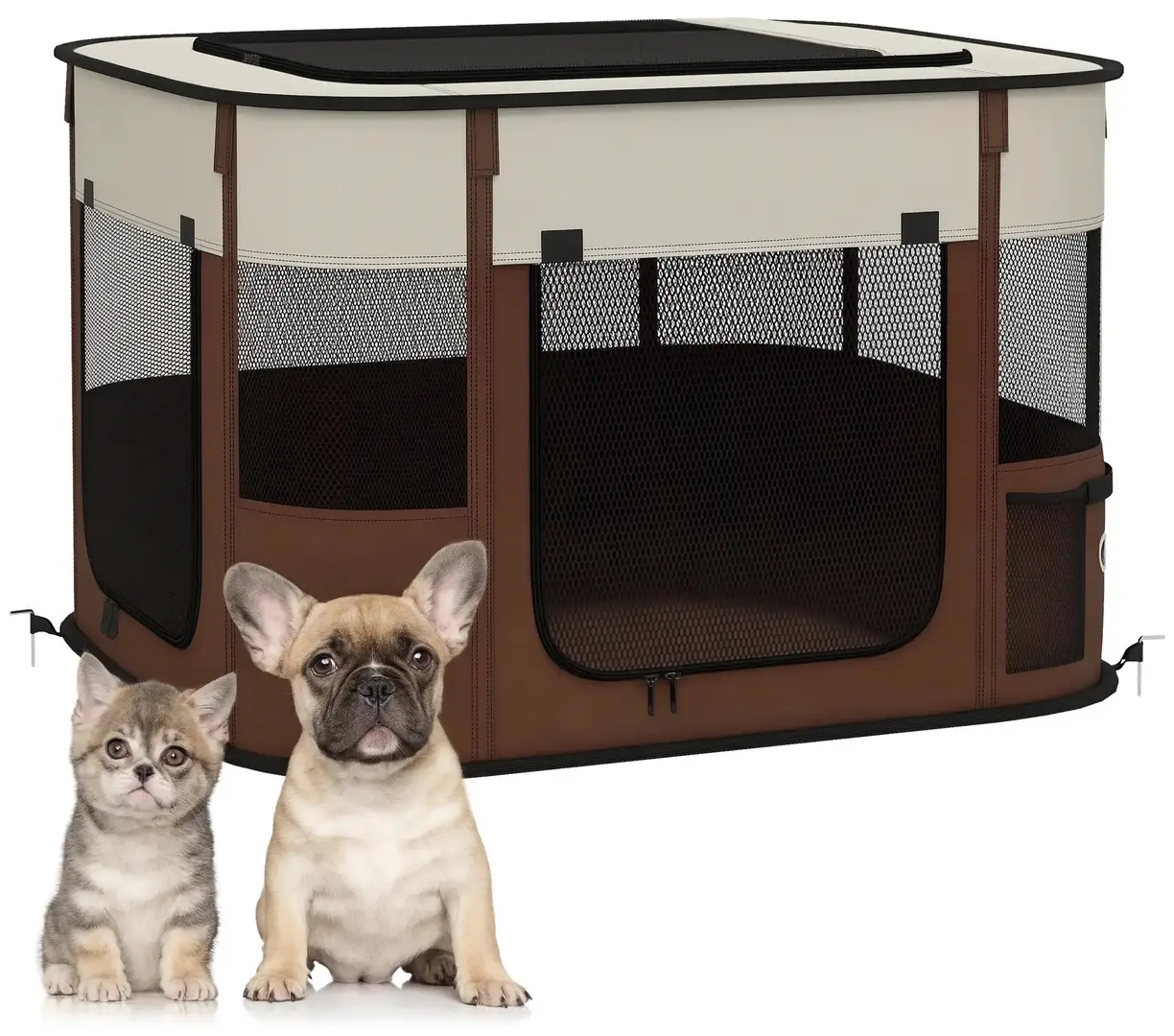 Складной вольер для домашних животных PawHut D06-217V00BN (Brown)