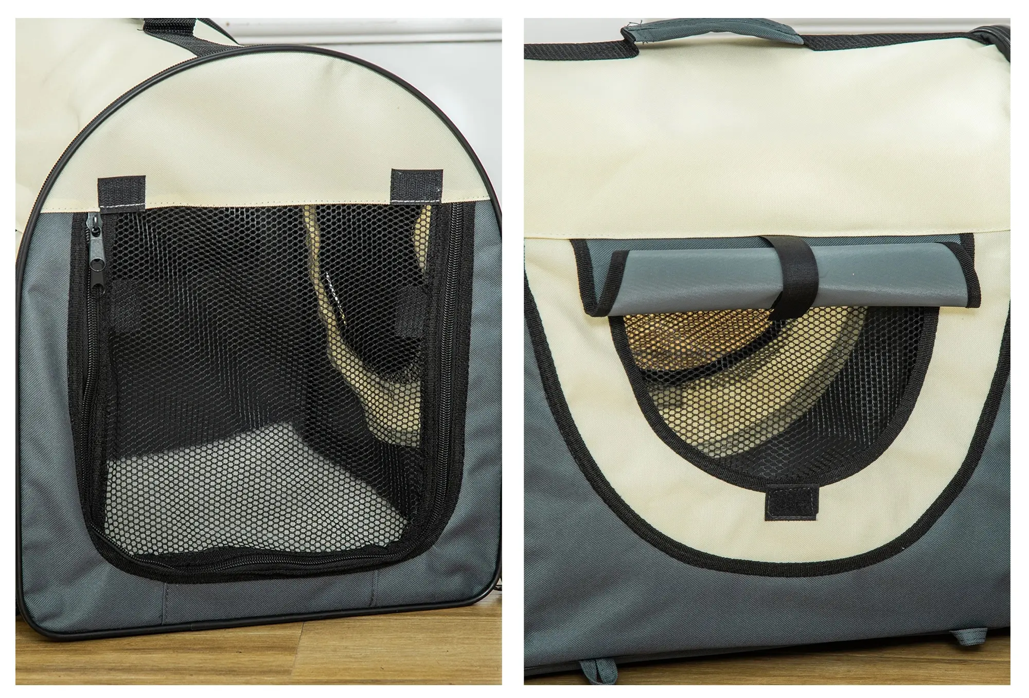 Geanta transport PawHut D1-0154 (Grey/Beige) - 9