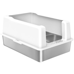 Litiera pentru pisici PawHut D31-126V00WT (White/Inox) Thumb