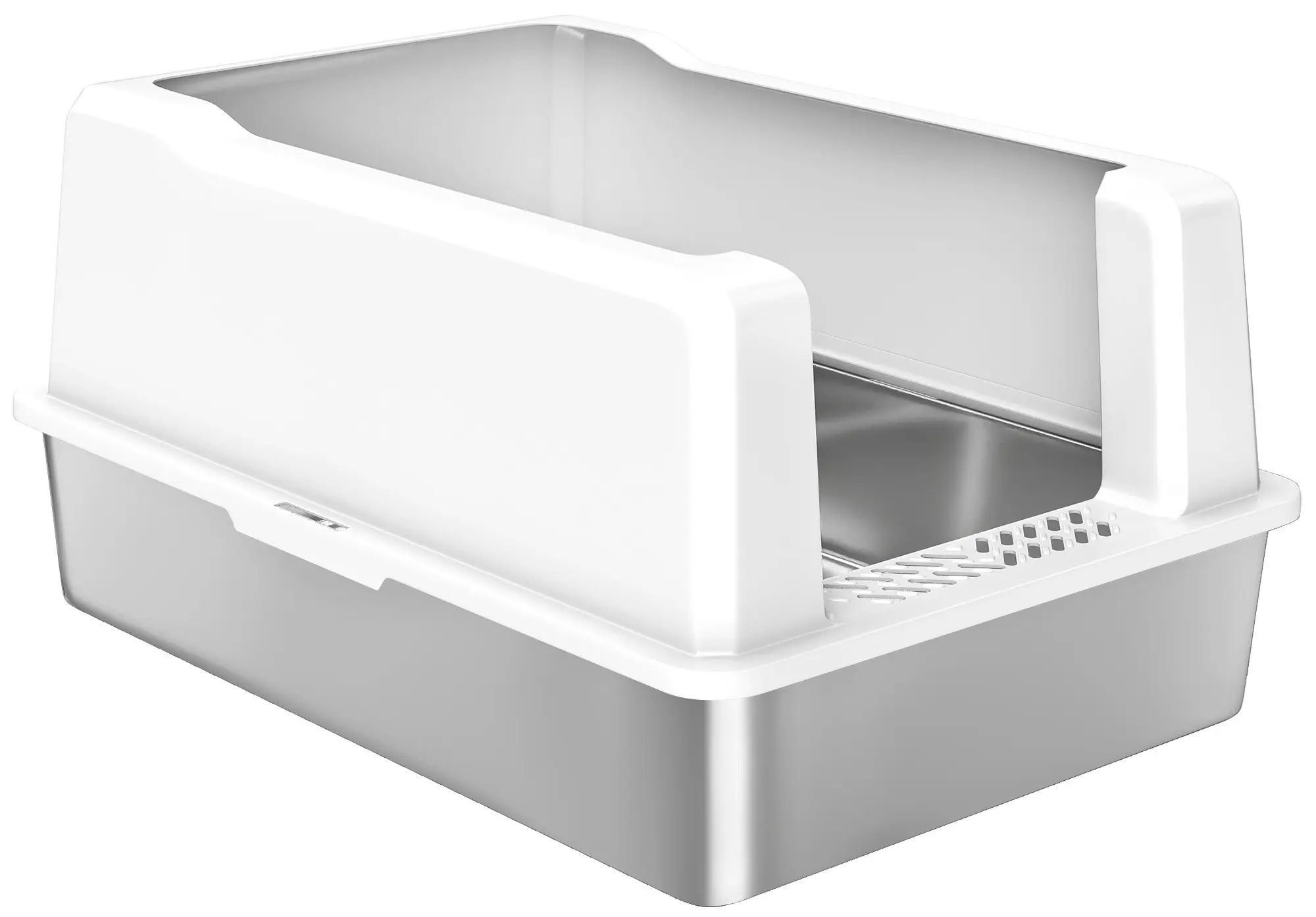 Litiera pentru pisici PawHut D31-126V00WT (White/Inox) - 2