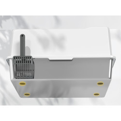 Litiera pentru pisici PawHut D31-126V00WT (White/Inox) Thumb