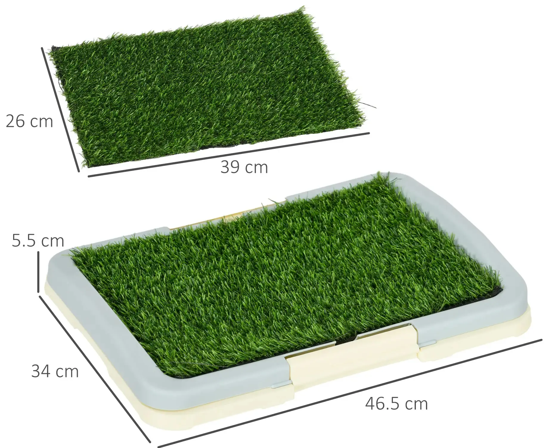 Туалет для собак PawHut D07-045V00LB (Blue-grey/Green) - 4