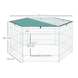 Вольер для домашних животных PawHut D06-077 (Green/Silver) Thumb