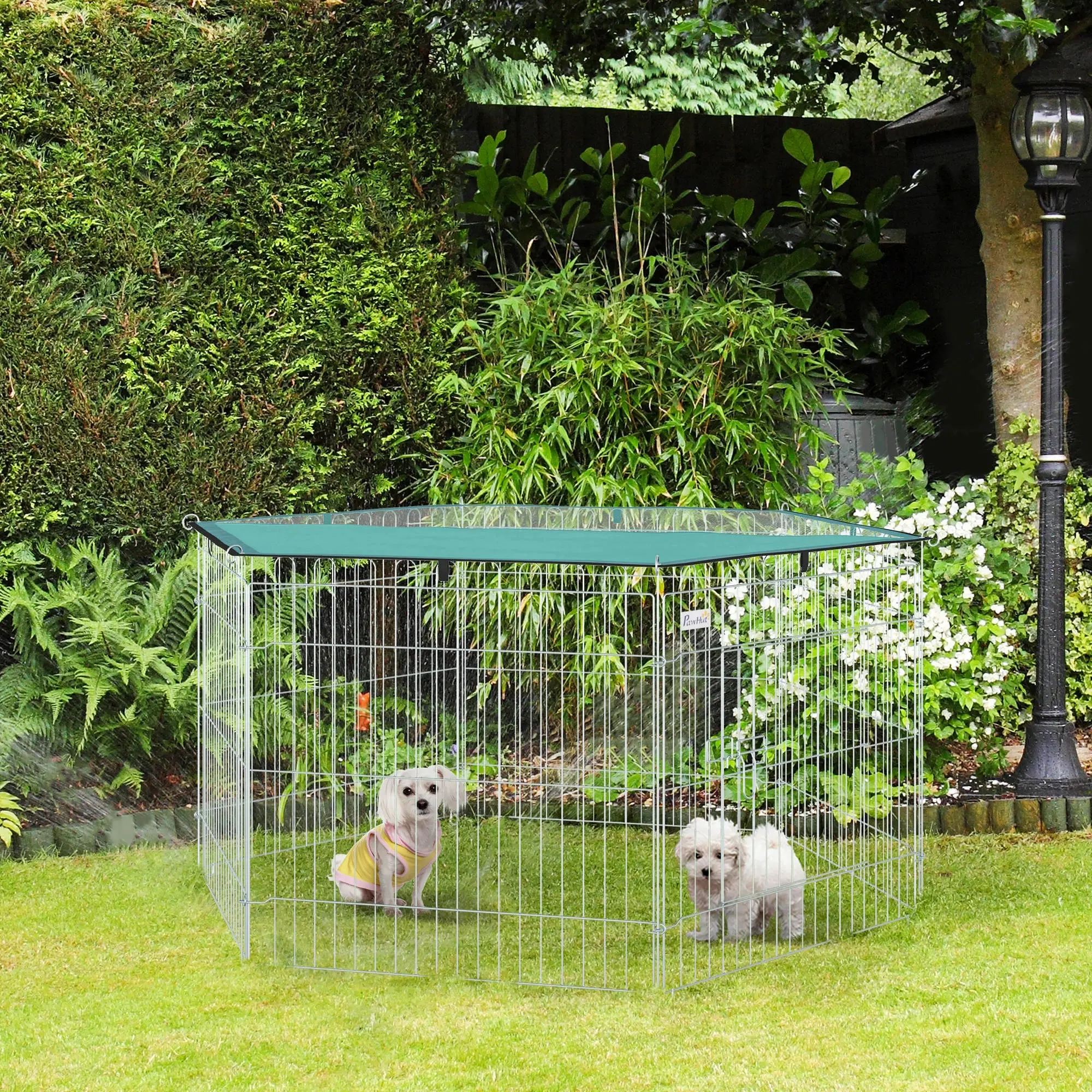 Вольер для домашних животных PawHut D06-077 (Green/Silver) - 5