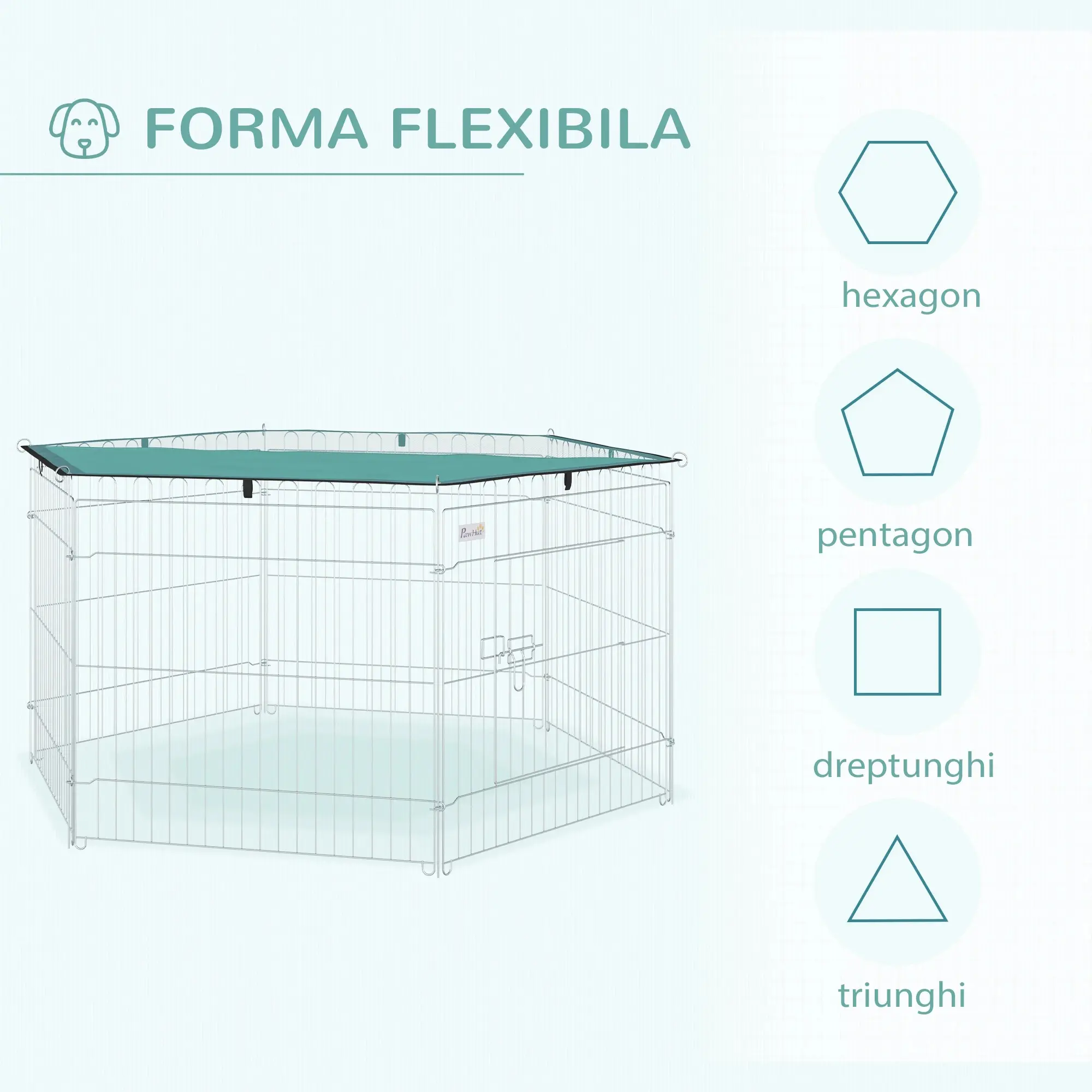 Вольер для домашних животных PawHut D06-077 (Green/Silver) - 6