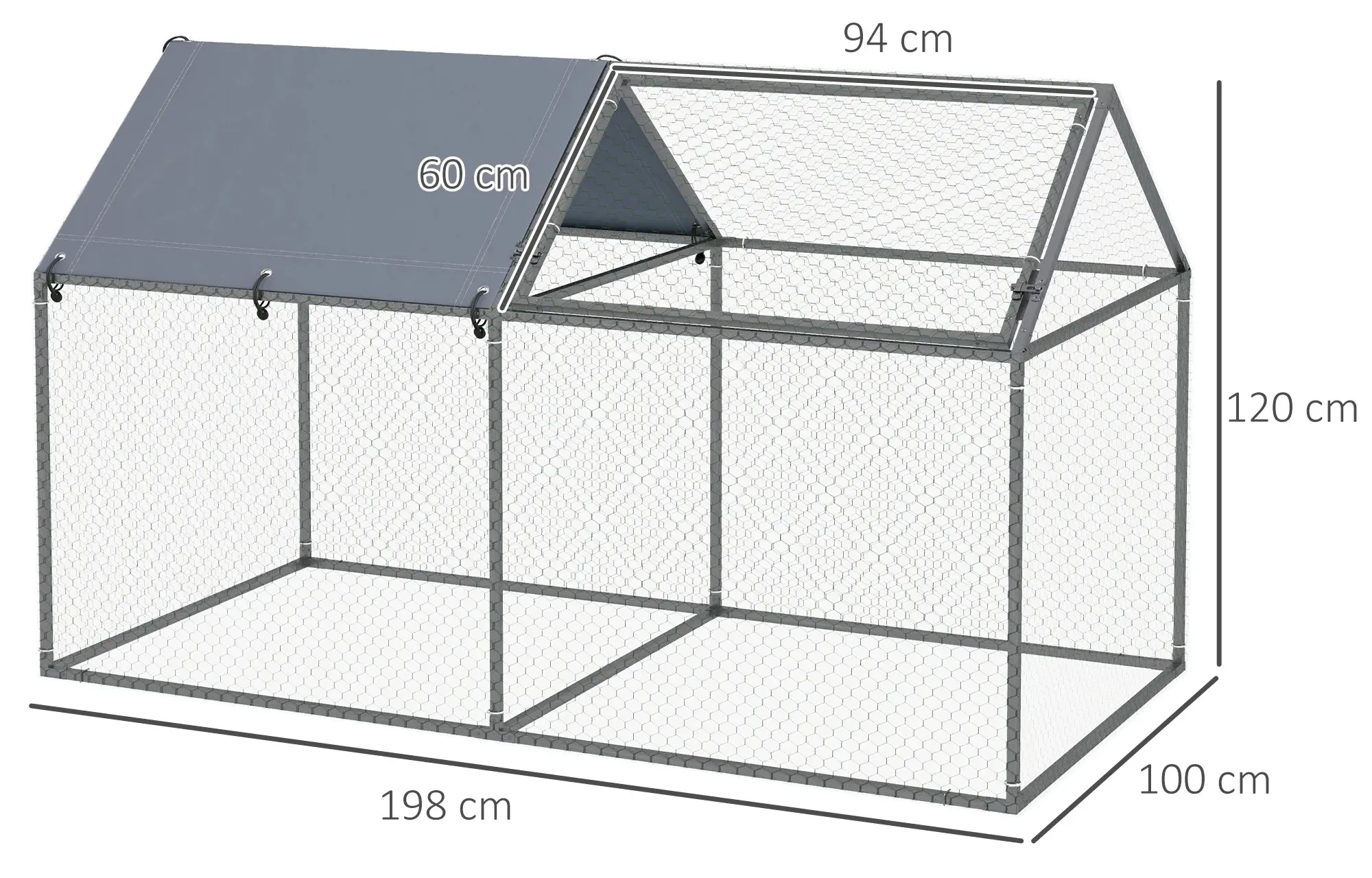 Cusca pentru animale mici PawHut D51-393V00SR (Silver) - 3