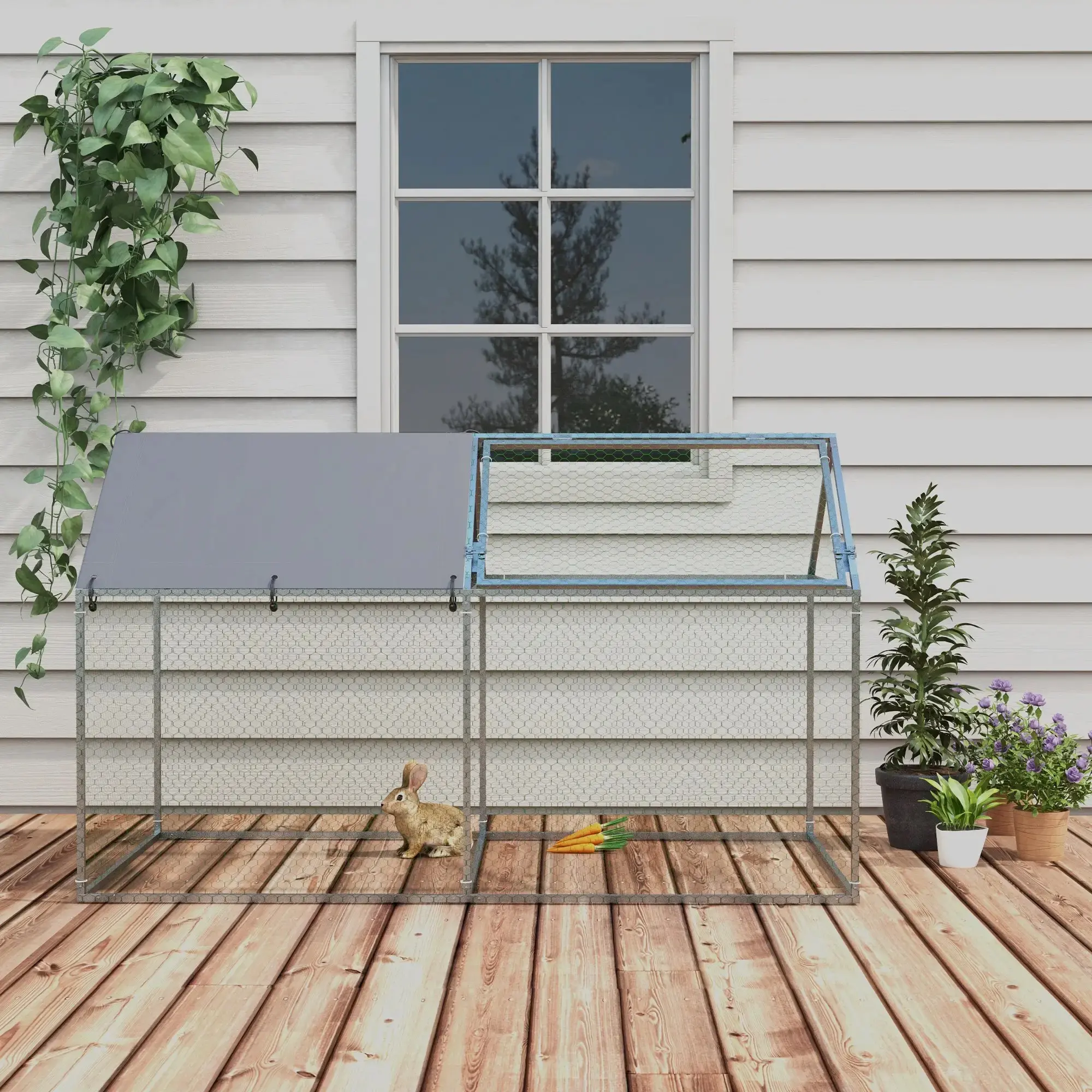 Cusca pentru animale mici PawHut D51-393V00SR (Silver) - 6