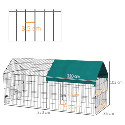 Вольер для мелких животных PawHut D51-395V01GN (Black/Green) Thumb