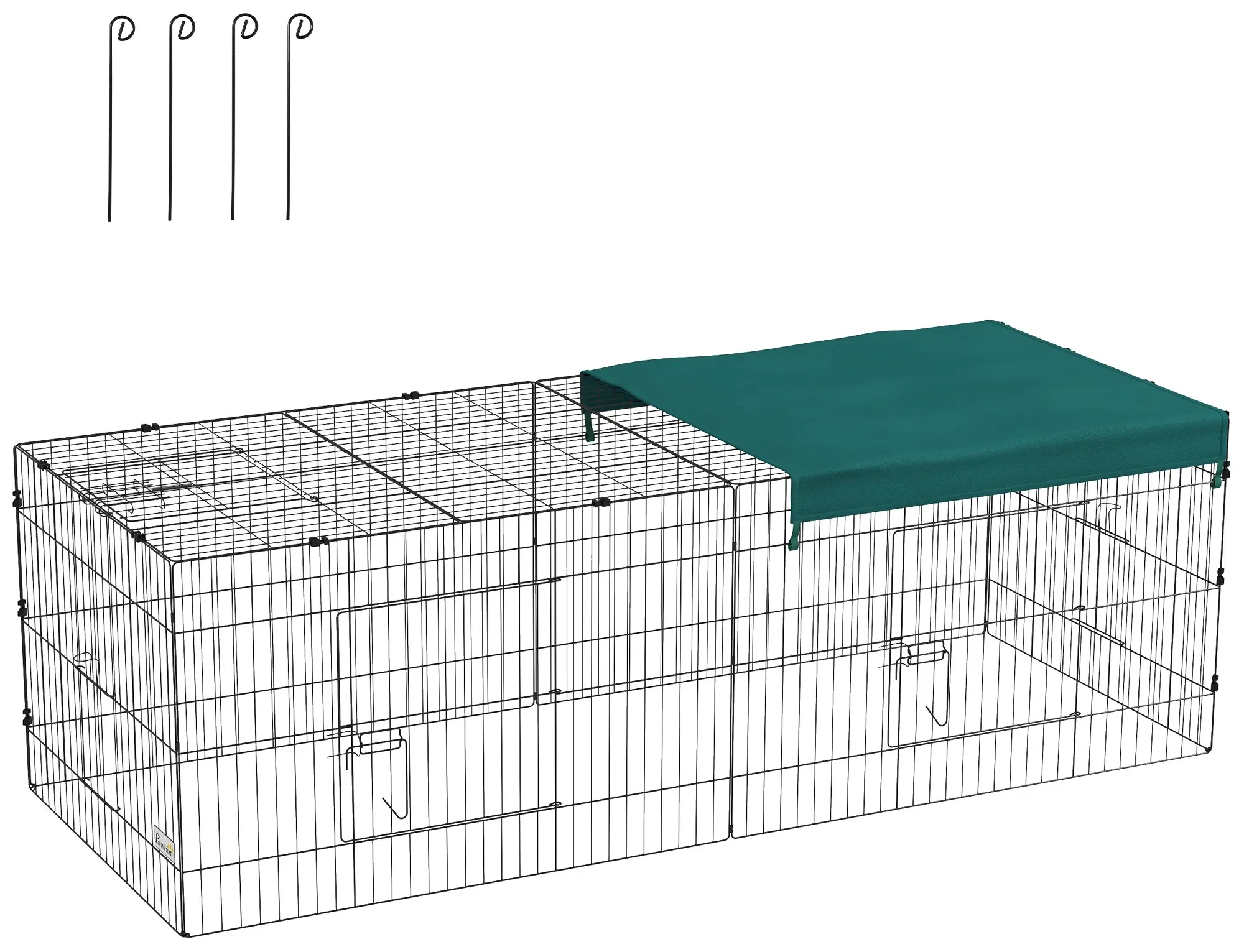 Вольер для мелких животных PawHut D51-396V01GN (Black/Green) - 2