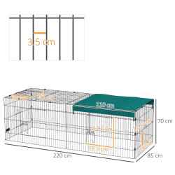 Вольер для мелких животных PawHut D51-396V01GN (Black/Green) Thumb