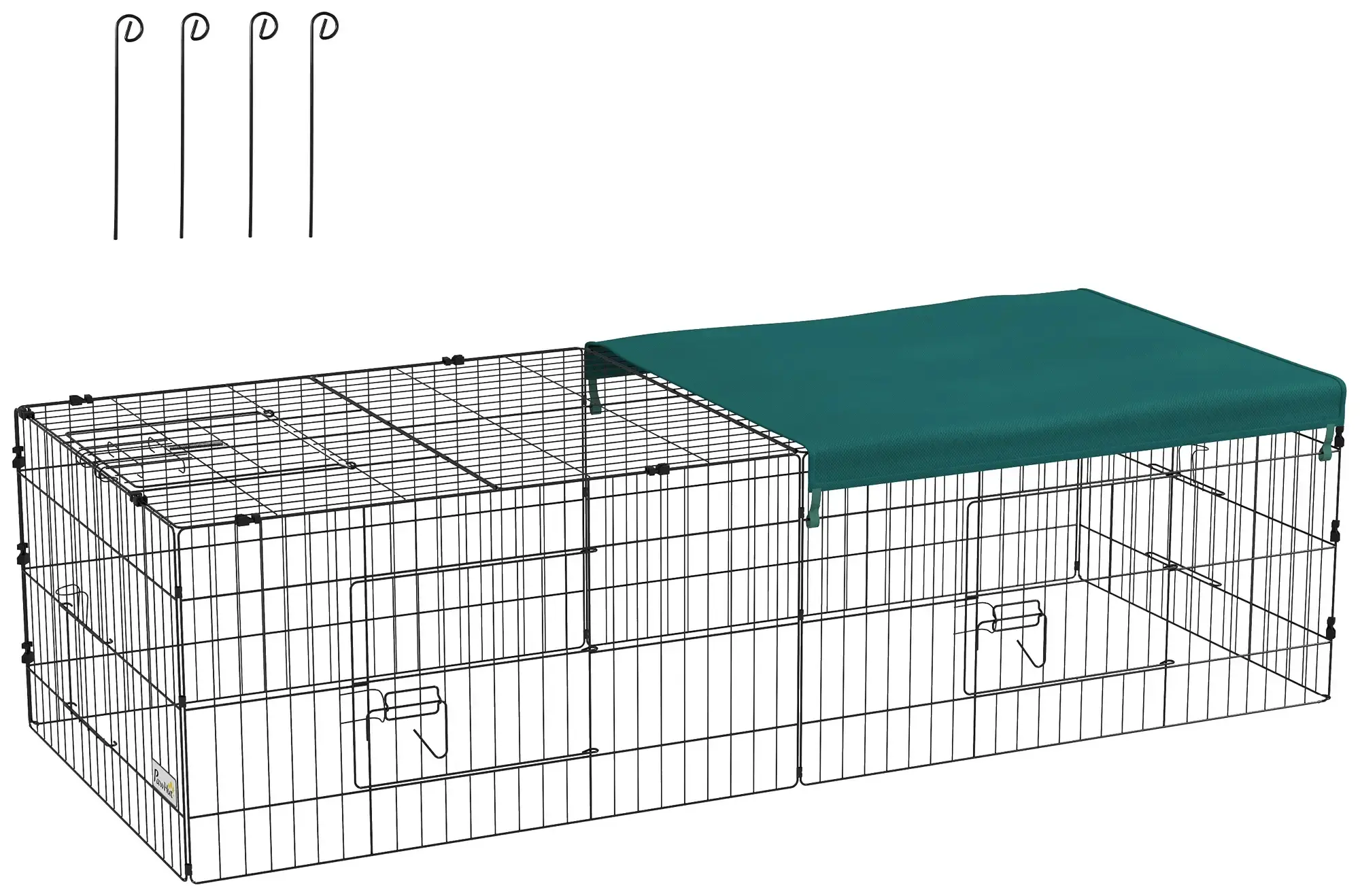 Вольер для мелких животных PawHut D51-479V00BK (Black/Green) - 2