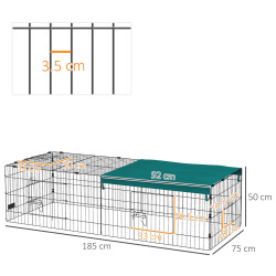 Вольер для мелких животных PawHut D51-479V00BK (Black/Green) Thumb