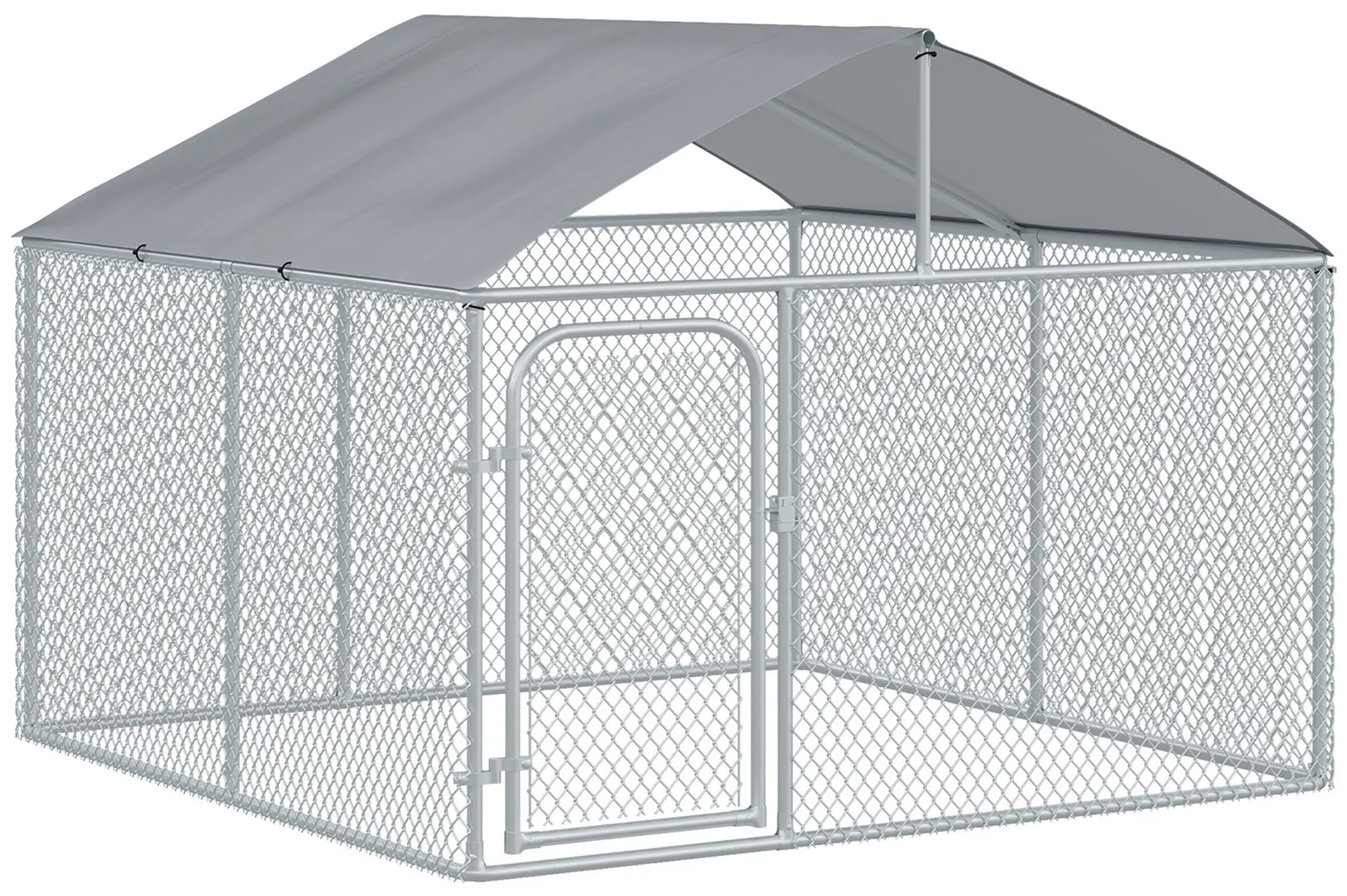 Voliera de exterior pentru caini PawHut D02-038V01 (Silver)