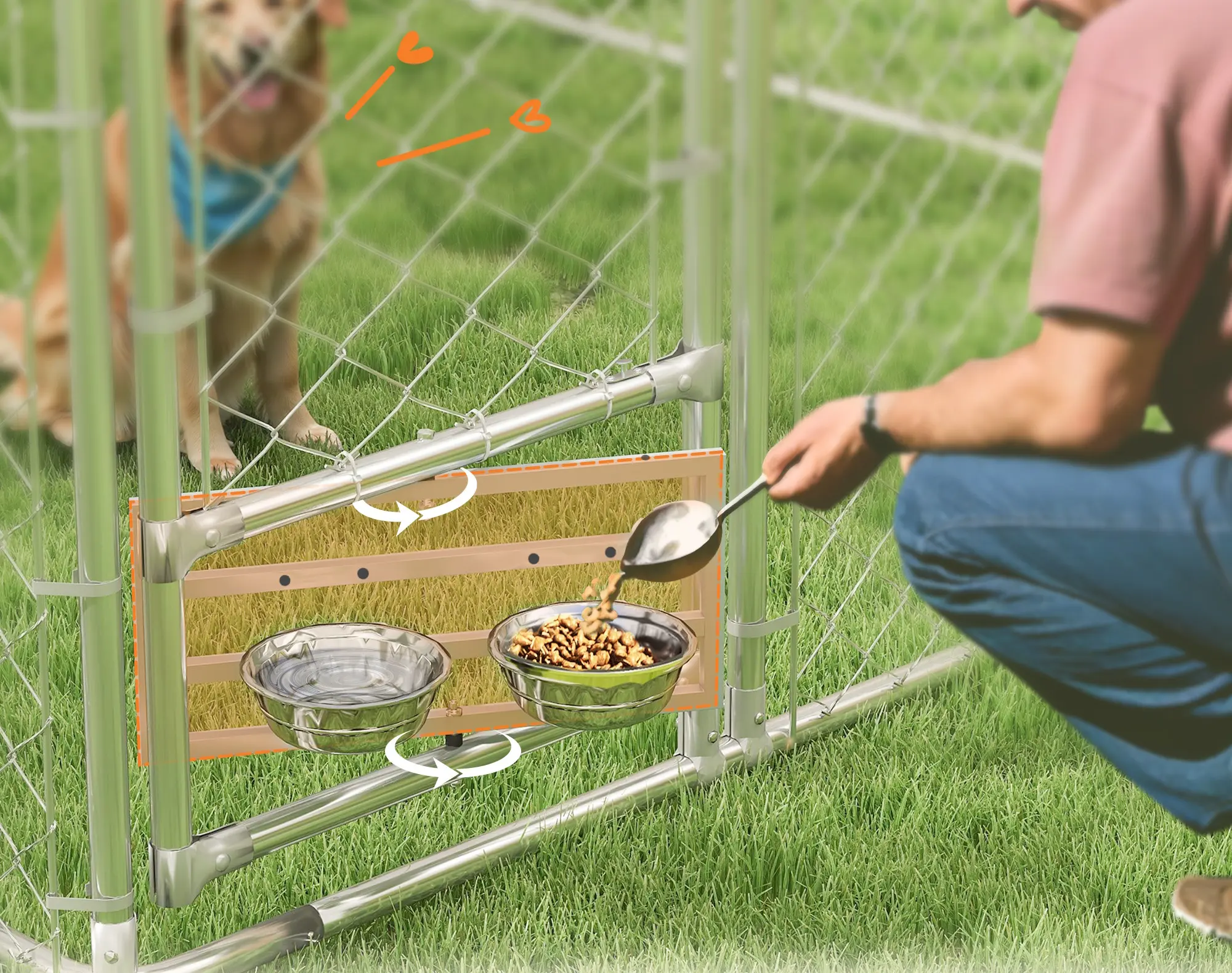 Вольер для собак уличный PawHut D02-201V00SR (Silver) - 4