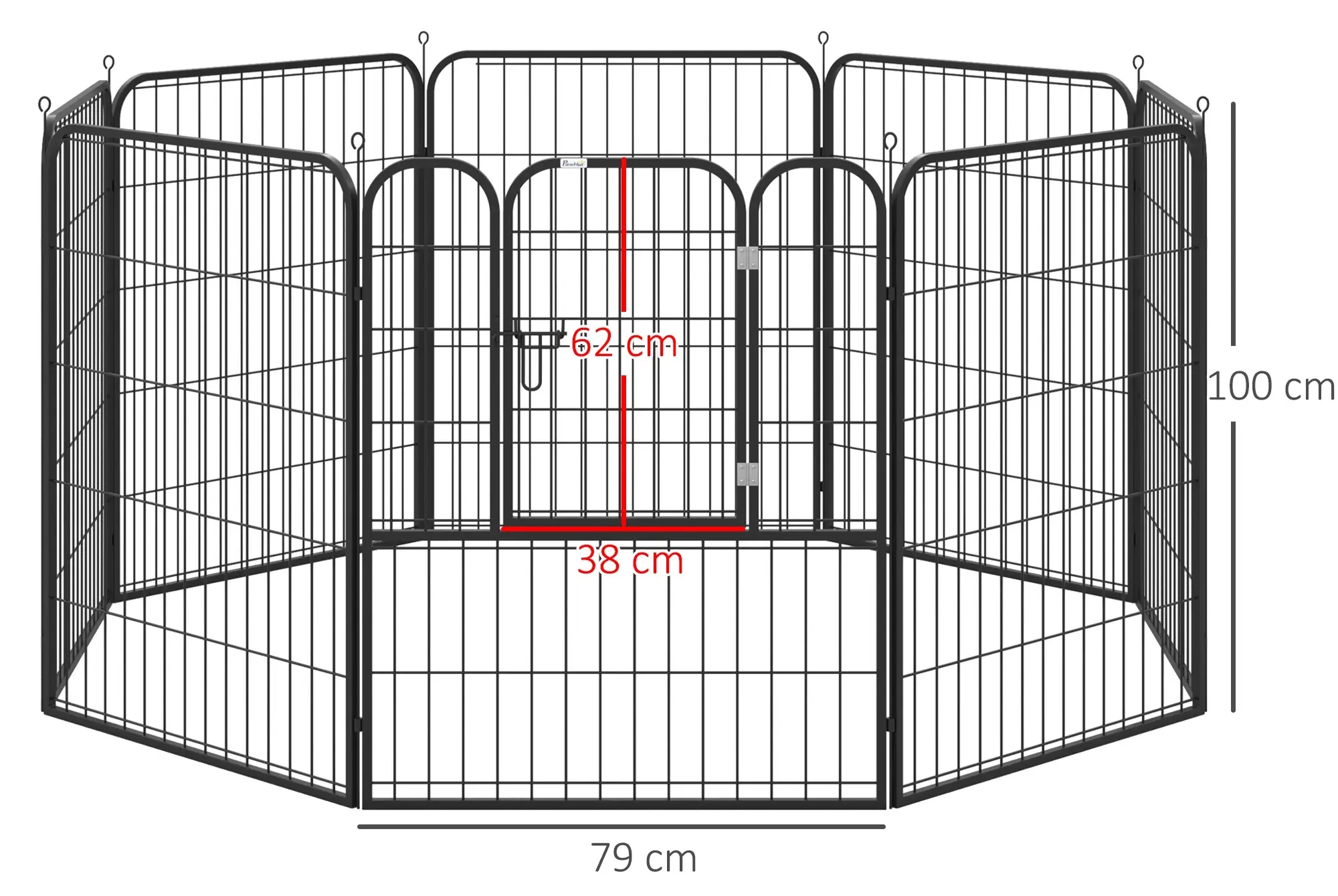Tarc pentru animale de companie PawHut D06-107V01 (Black) - 2