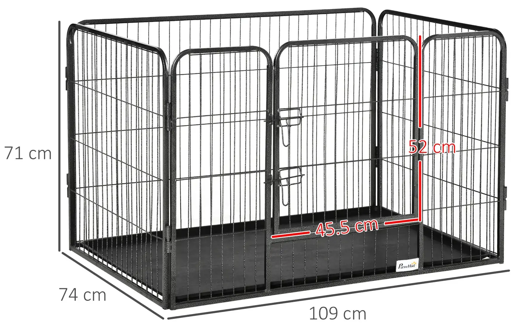 Загон для домашних животных PawHut D06-138 (Black) - 3