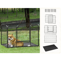 Загон для домашних животных PawHut D06-138 (Black) Thumb