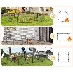 Загон для домашних животных PawHut D06-139 (Black) Thumb