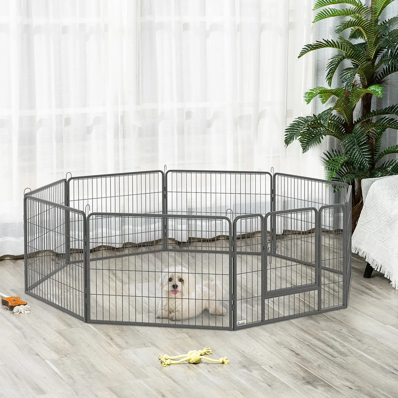 Загон для домашних животных PawHut D06-139 (Black) - 7