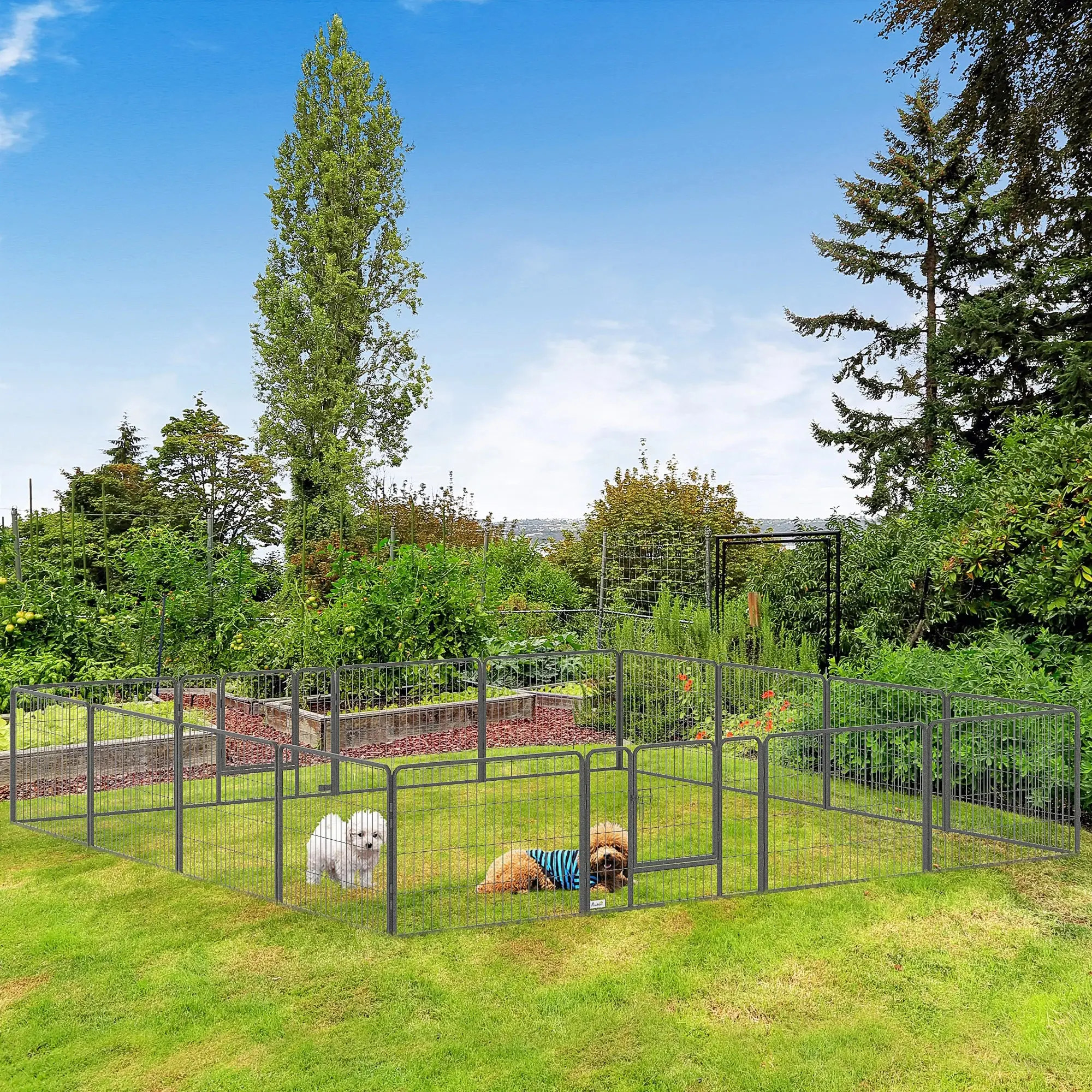 Загон для домашних животных PawHut D06-139 (Black) - 8