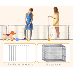 Загон для домашних животных PawHut D06-139 (Black) Thumb