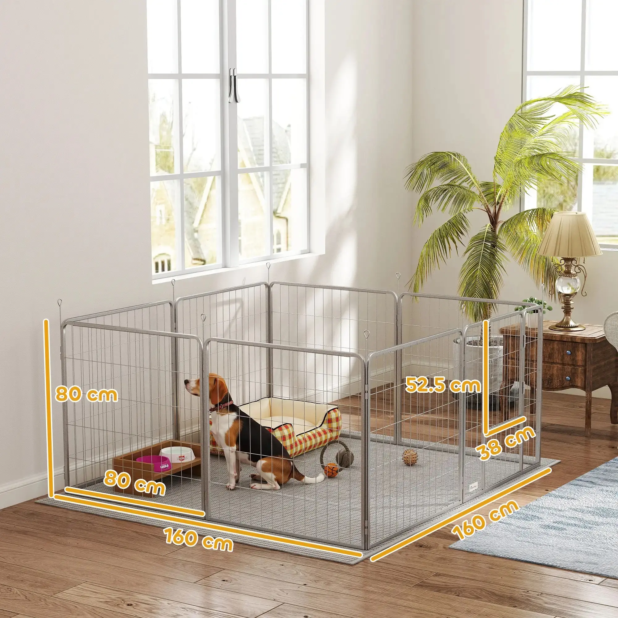 Tarc pentru animale de companie PawHut D06-255V01SR (Silver) - 4