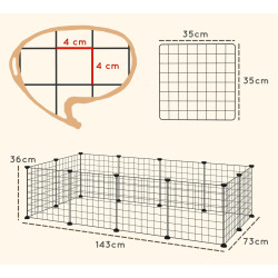 Загон для мелких животных PawHut D06-055 (Black) Thumb