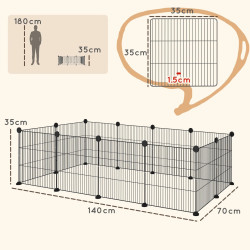 Tarc pentru animale mici PawHut D06-055V01BK (Black) Thumb