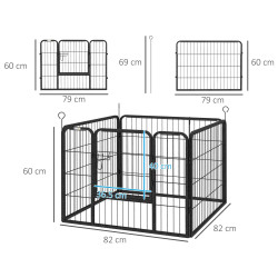 Tarc pentru caini PawHut D06-074V02GY (Black) Thumb