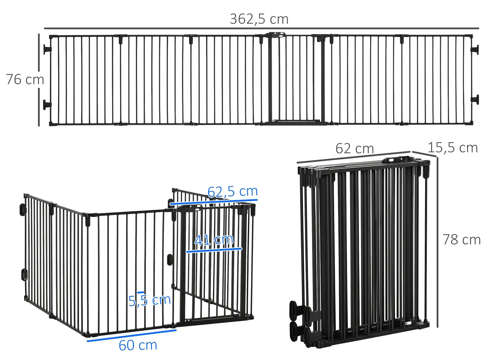Tarc pentru caini PawHut D06-128 (Black) - 3