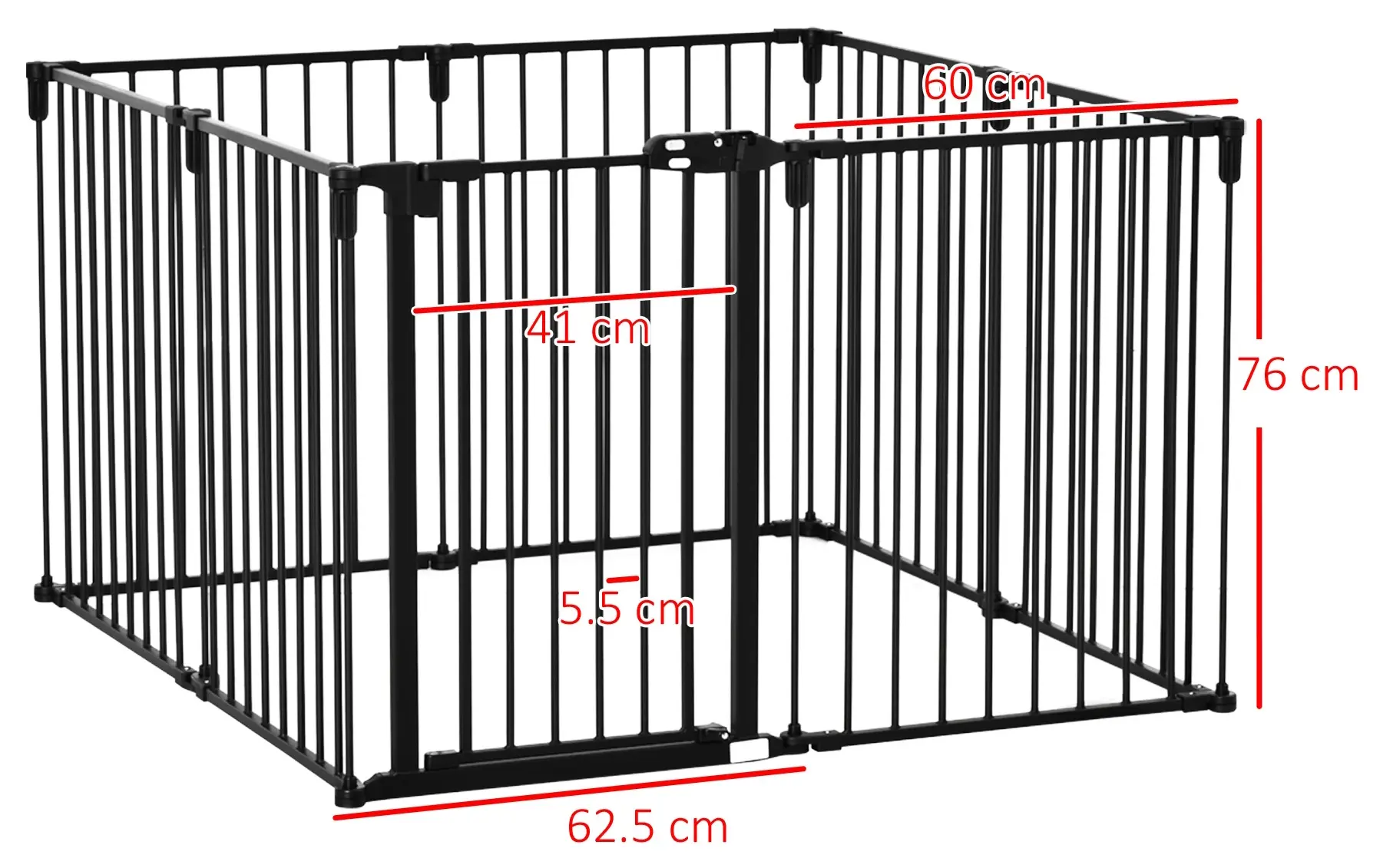 Загон для собак PawHut D06-128V01BK (Black) - 2