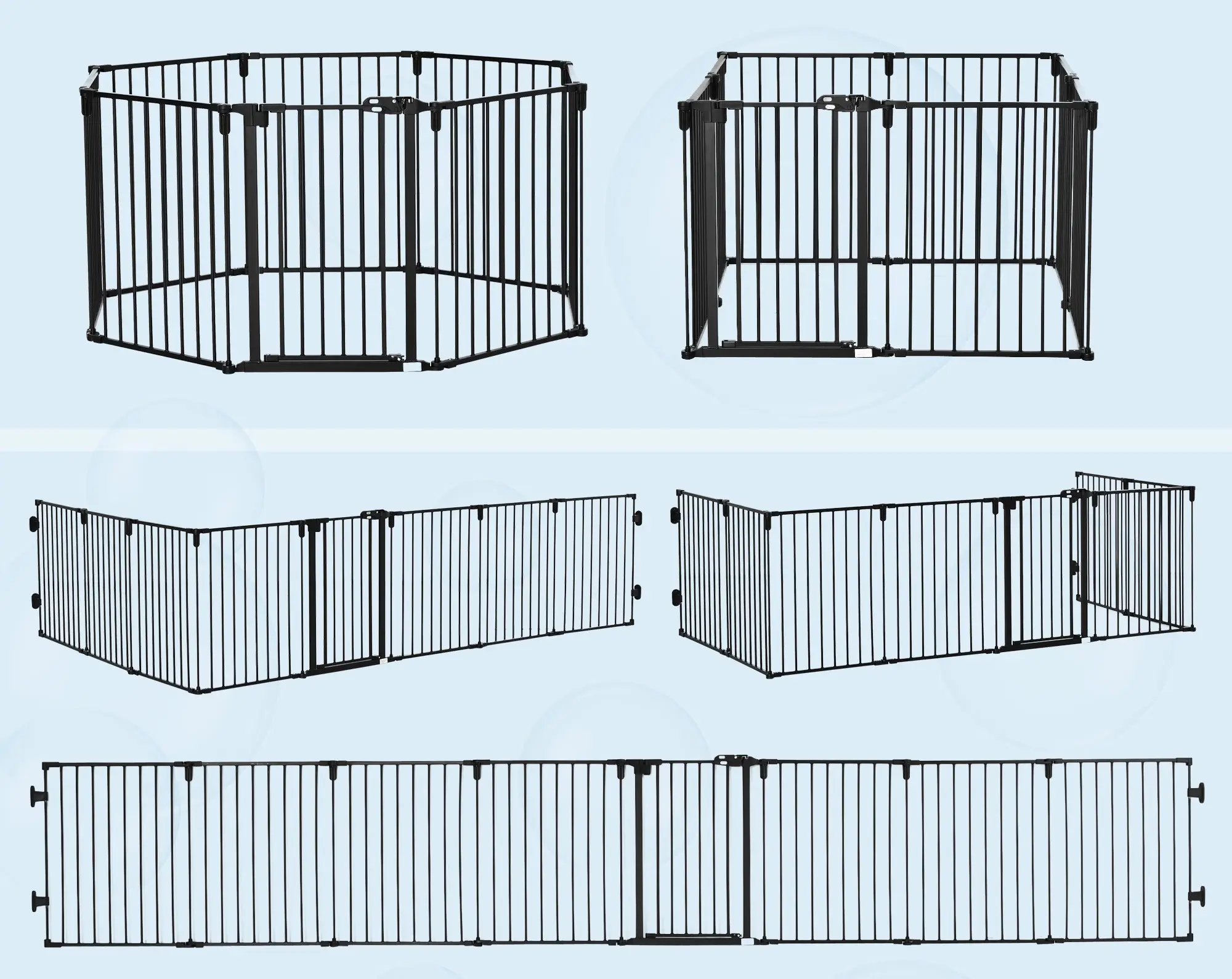 Загон для собак PawHut D06-128V01BK (Black) - 3