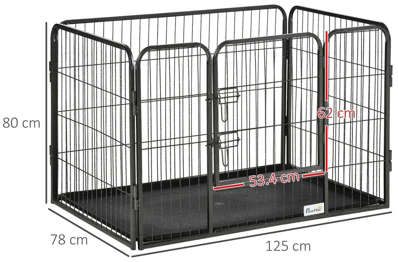 Загон для собак PawHut D06-138V01 (Black) - 3