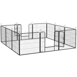 Tarc pentru caini PawHut D06-141V01GY (Grey/Black)