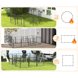 Tarc pentru caini PawHut D06-141V02GY (Black) Thumb