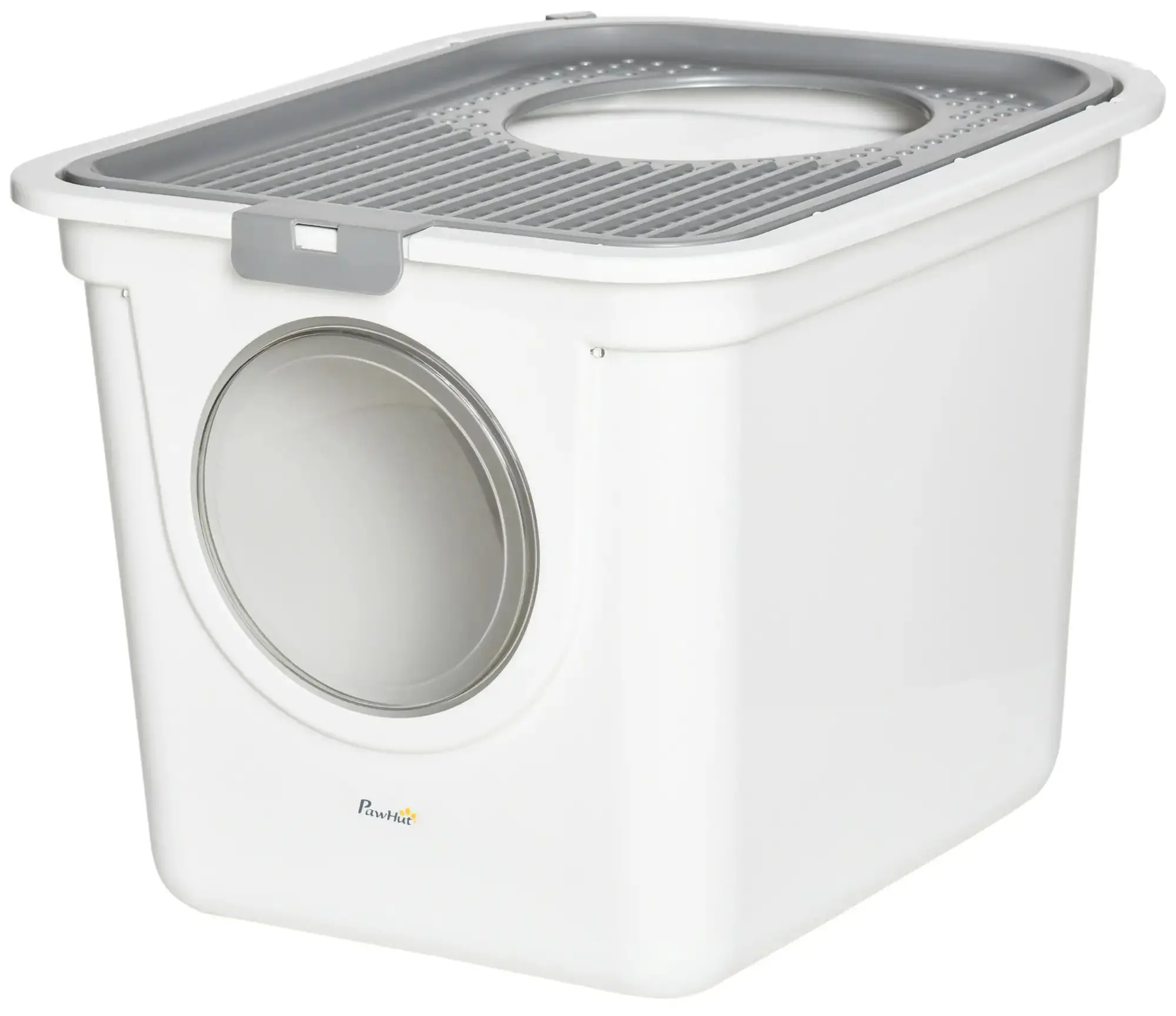 Litiera inchisa pentru pisici PawHut D31-049 (White/Grey) - 2