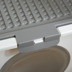 Litiera inchisa pentru pisici PawHut D31-049 (White/Grey) Thumb