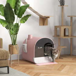 Litiera inchisa pentru pisici PawHut D31-050V00PK (Pink) Thumb