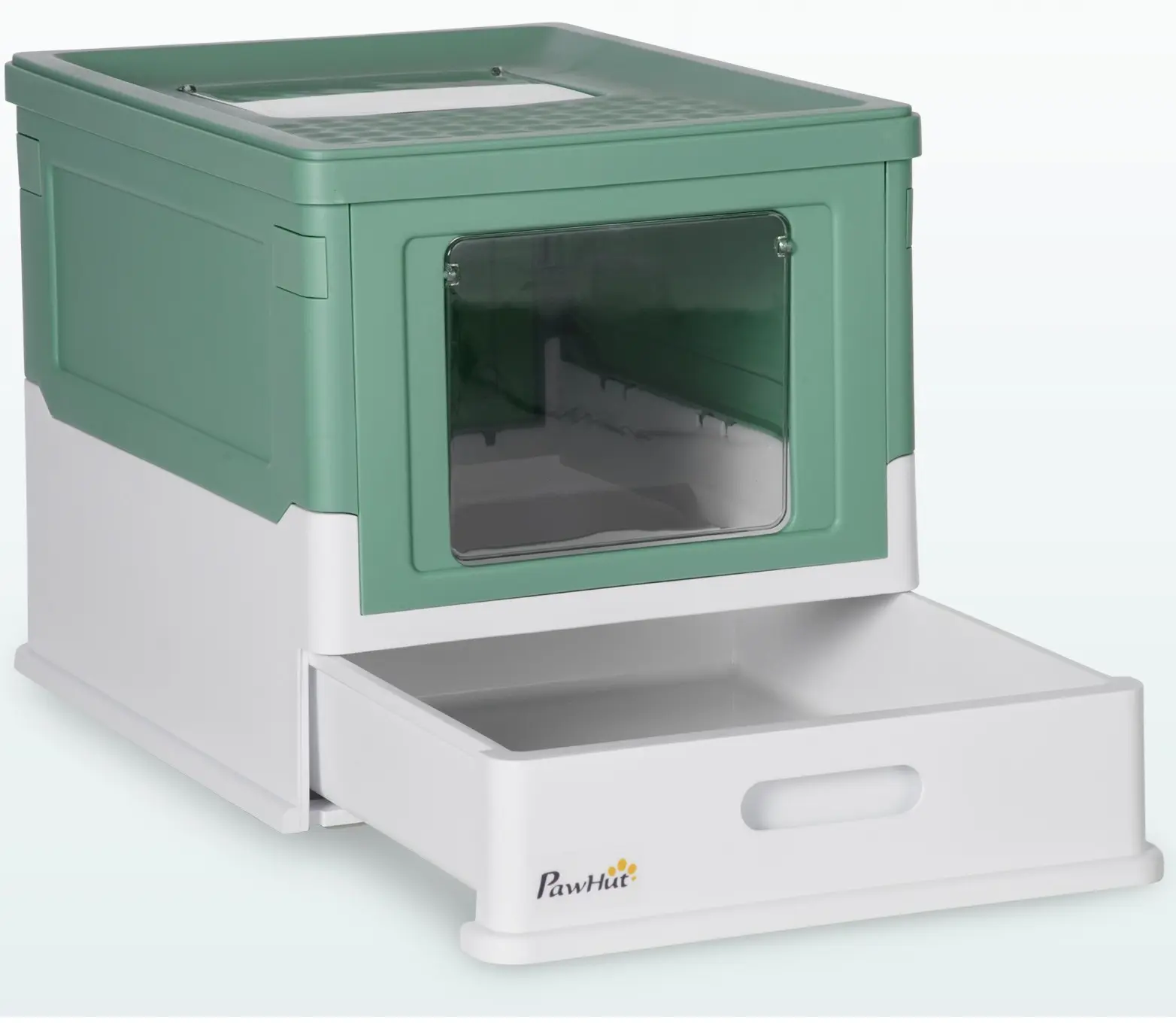 Закрытый туалет для кошек PawHut D31-061V00GN (Green/White) - 2