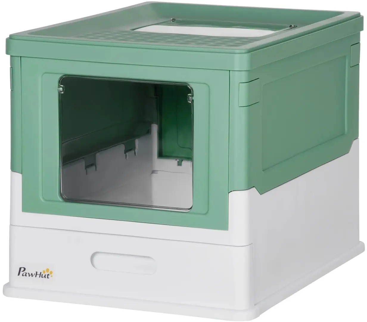 Закрытый туалет для кошек PawHut D31-061V00GN (Green/White)