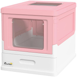 Litiera inchisa pentru pisici PawHut D31-061V00PK (Pink) Thumb