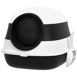 Litiera inchisa pentru pisici PawHut D31-066V00BK (Black/White) Thumb