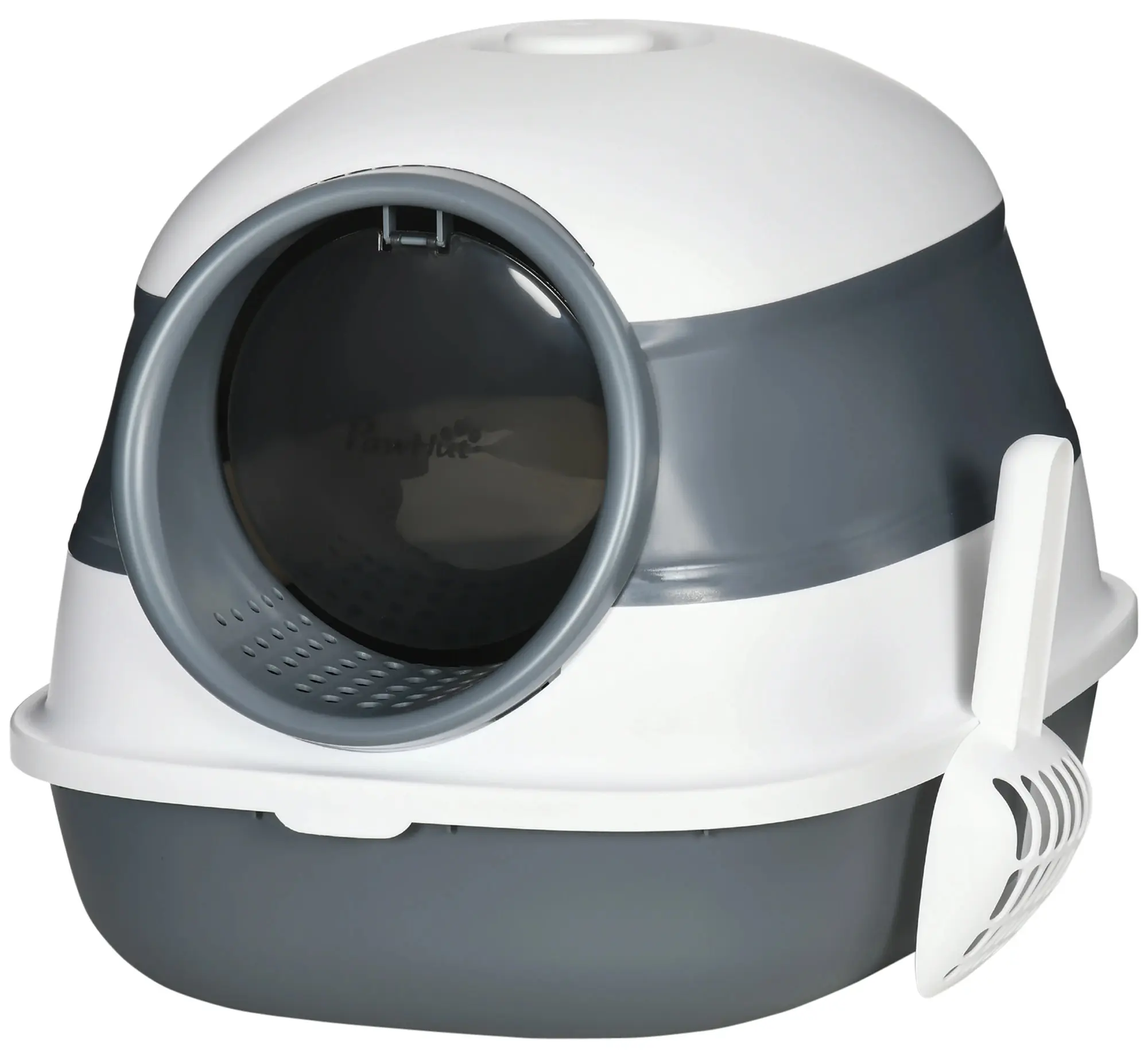 Закрытый туалет для кошек PawHut D31-066V00WT (White/Grey) - 2