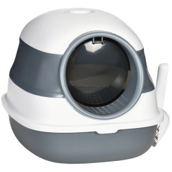 Litiera inchisa pentru pisici PawHut D31-066V00WT (White/Grey)
