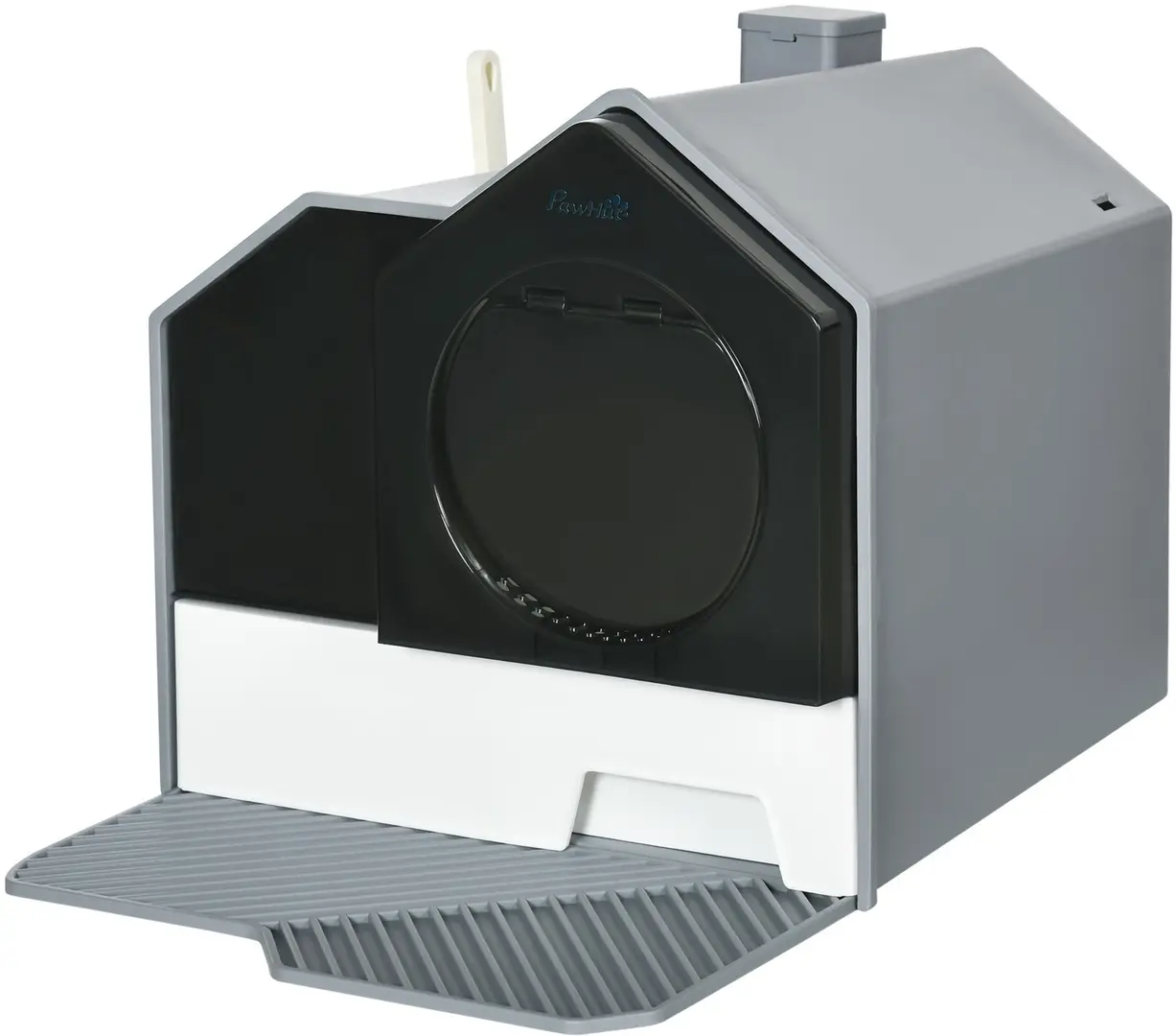 Litiera inchisa pentru pisici PawHut D31-077V00GY (Grey/Black)