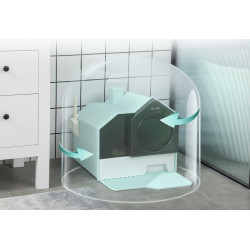 Litiera inchisa pentru pisici PawHut D31-077V00LB (Blue) Thumb