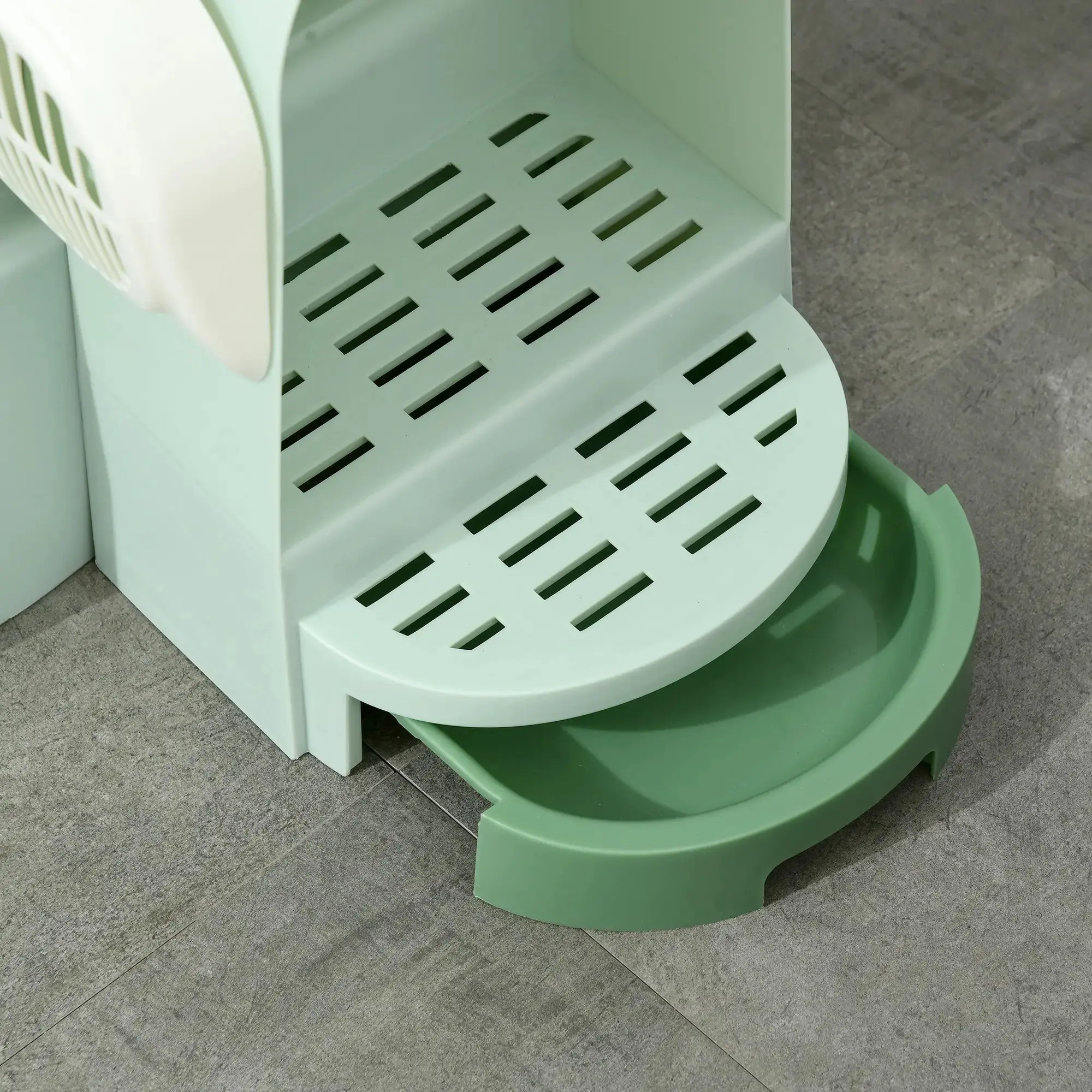 Litiera inchisa pentru pisici PawHut D31-080V00GN (Green) - 4