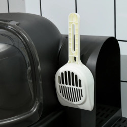 Litiera inchisa pentru pisici PawHut D31-080V00GY (Grey/Black) Thumb