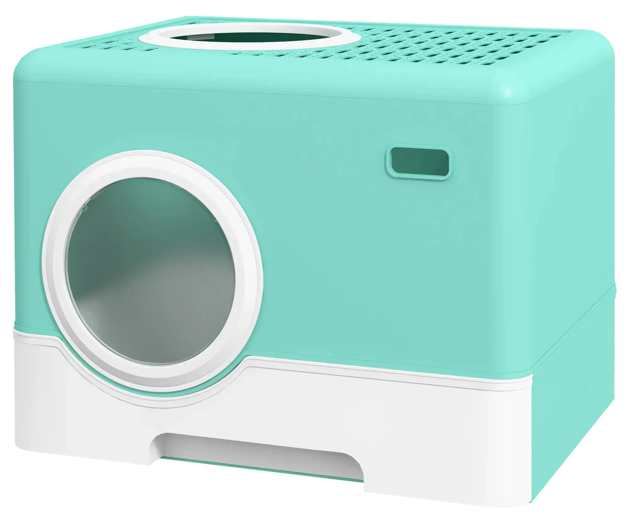 Litiera inchisa pentru pisici PawHut D31-084V00GN (Turquoise) - 2