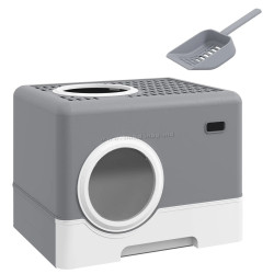 Litiera inchisa pentru pisici PawHut D31-084V00GY (Grey)